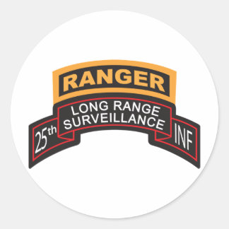 25e Infanteriedivisie LRS Scroll, Ranger Tab Ronde Sticker