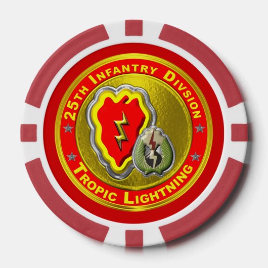 25e infanteriedivisie poker chips (Voorkant)