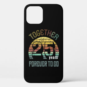 25e jaar bruiloft Jubileum iPhone 12 Hoesje