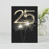 25e jaarsparklers kaart (Staand voorkant)