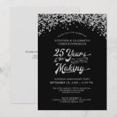 25e jubileum 25 JAAR IN DE MAKING Confetti Kaart (Voorkant / Achterkant)