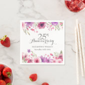 25e Jubileum Aquarel Rozen Groen Servet (Insitu)