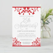 25e jubileum botanisch rood kaart (Staand voorkant)