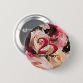 25e Jubileum Buttonnen Ronde Button 5,7 Cm (Voorkant /achterkant)
