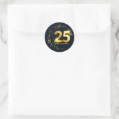 25e Jubileum envelopzegel Ronde Sticker (Tas)