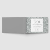25e Jubileum Faux Silver Glitter Gastenboek (Volledig)