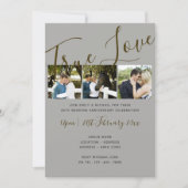 25e Jubileum FOTO Collage SILVER Wed Invites Kaart (Voorkant)