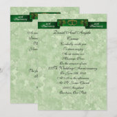 25e Jubileum gelofte verlenging Irish Invitation Kaart (Voorkant / Achterkant)