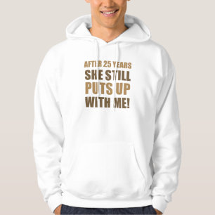 25e Jubileum Humor voor mannen Hoodie
