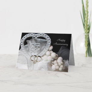 25e Jubileum-kaart voor bruiloft Kaart