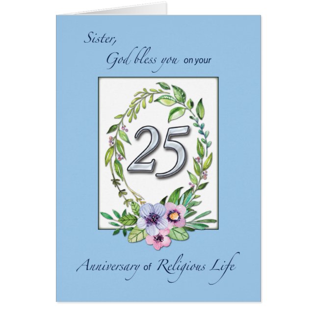 25e Jubileum katholieke Nun Wreath en Silver (Voorkant)