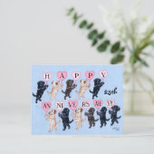 25e Jubileum Labrador Retrievers schilderij Briefkaart (Staand voorkant)