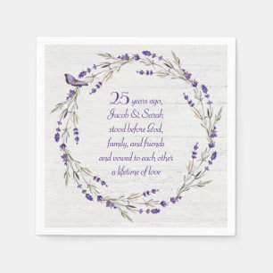25e Jubileum Lavender Wreath Servet