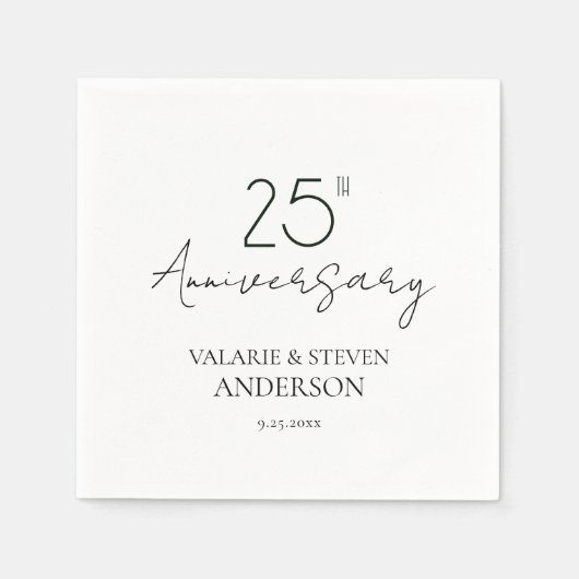 25e Jubileum Minimaal Servetten (Voorkant)