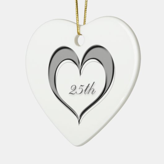 25e Jubileum Ornament hart (Links)