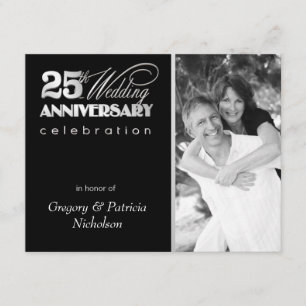 25e Jubileum Partij - Foto-uitnodigingen Kaart