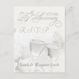 25e Jubileum-partij - RSVP-antwoordkaarten RSVP Kaartje
