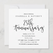 25e Jubileum | partijuitnodiging Kaart (Voorkant)