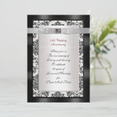 25e Jubileum partijuitnodiging zwart-wit Kaart (Staand voorkant)