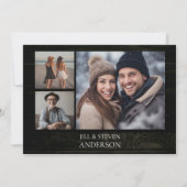 25e Jubileum Party Rustic Wood Lights Save The Date (Achterkant)