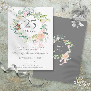25e jubileum save the date rozen guirlande