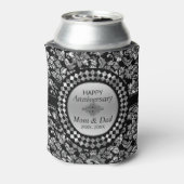 25e Jubileum Silver en Black Damask Blikjeskoeler (Blikje Achterkant)