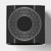 25e Jubileum Silver Medallion Cube Favor Box Bedankdoosjes (Bovenkant)