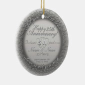 25e Jubileum Sjabloon voor sierdoeleinden Keramisch Ornament (Rechts)