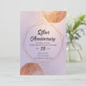 25e Jubileum van Golden crystal Silver Affair Kaart (Staand voorkant)