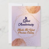 25e Jubileum van Golden crystal Silver Affair Kaart (Achterkant)
