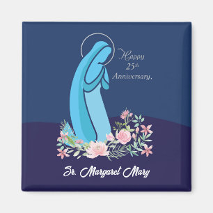 25e Jubileum van het religieuze leven Nun roze ven Magneet