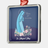 25e Jubileum van het religieuze leven Nun roze ven Metalen Ornament (Links)