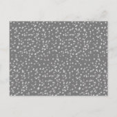 25e Jubileum Verander de Datum Zilveren Harten Aankondigingskaart (Achterkant)