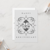 25e Jubileum Vlak Wenskaart Kaart (Voorkant / Achterkant in situ)