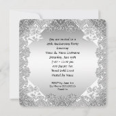 25e Jubileum White Silver Lace Kaart (Achterkant)