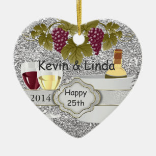25e JUBILEUM WIJNVERLIEZEN 2014 Keramisch Ornament