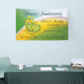 25e Jubileum Yellow Flowers Love Celebration Spandoek (Beurs)