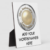 25e Jubileum ("Zilver" en "Pearl" "3-D") Fotoplaat (Zijkant)