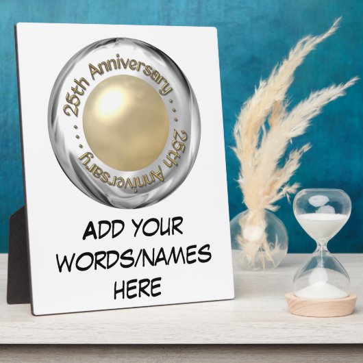 25e Jubileum ("Zilver" en "Pearl" "3-D") Fotoplaat (Zijkant)