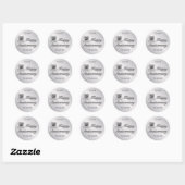 25e Jubileum - Zilver Ronde Sticker (Vel)