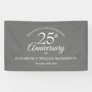 25e jubileum Zilveren Stardust Welkom Spandoek
