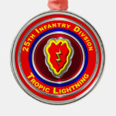 25e Kerstmis in de infanteriedivisie keepomwille Metalen Ornament (Voorkant)