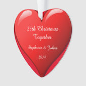 25e Kerstmis samen met het kerkgeluid 2019 Rood Ornament (voorkant)