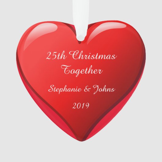 25e Kerstmis samen met het kerkgeluid 2019 Rood Ornament (voorkant)