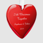25e Kerstmis samen met het kerkgeluid 2019 Rood Ornament (voorkant)