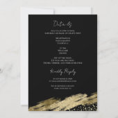 25e klas reünie zwart en goud uitnodiging (Achterkant)