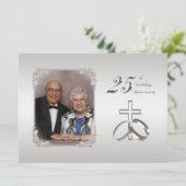 25e Mariage d'argent Invitation d'anniversaire 5.5 (Debout devant)