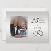 25e Mariage d'argent Invitation d'anniversaire 5.5 (Devant)