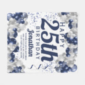 25e marineballonnen ter zee fleece deken (Voorkant (Horizontaal))