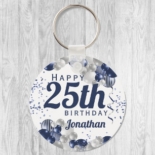 25e marinier Blauwe Balloons Sleutelhanger